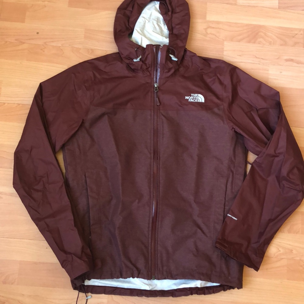 Maroon North Face Venture Rain Jacket